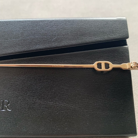 NWT DIOR Link3F Sunglasses Square Tortoise Gold - Picture 9 of 16